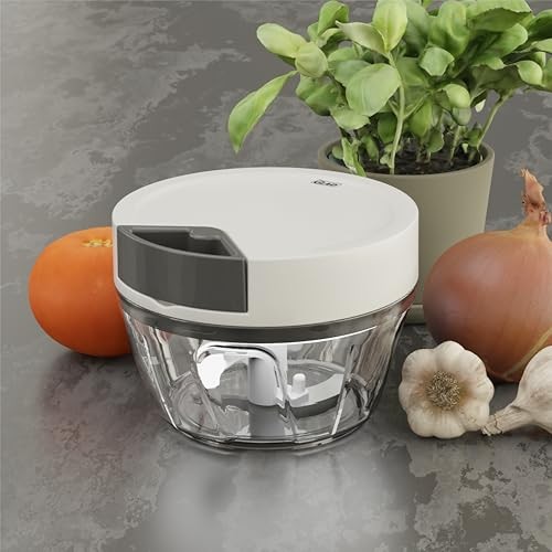 Manual Pull Vegetable Chopper - Small Handheld Food Processor and Veggie