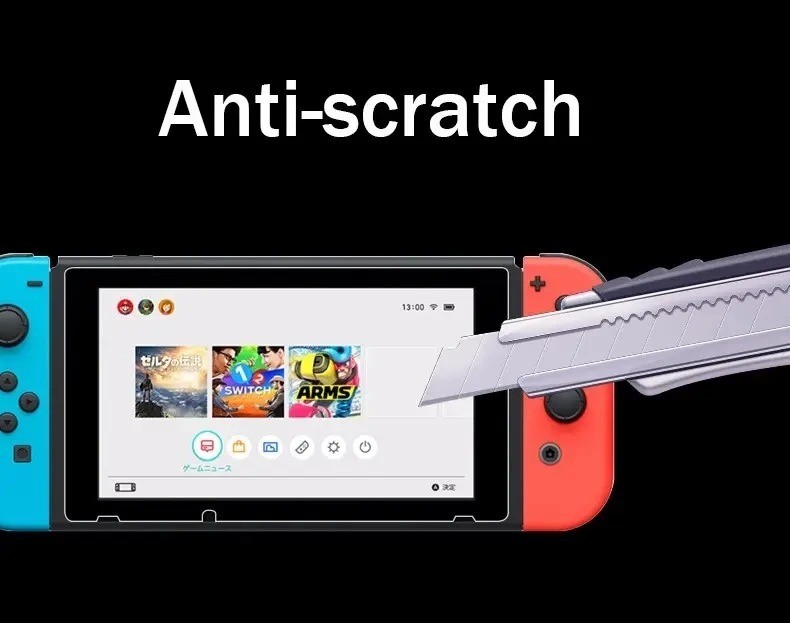 2-Pack Tempered Glass Screen Protector For Nintendo Switch