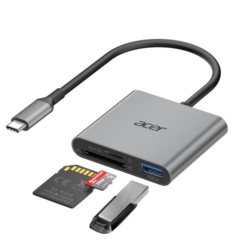 SD Card Reader USB C, 3 in 1 Memory Card Reader for iPhone 16/15 with Dual