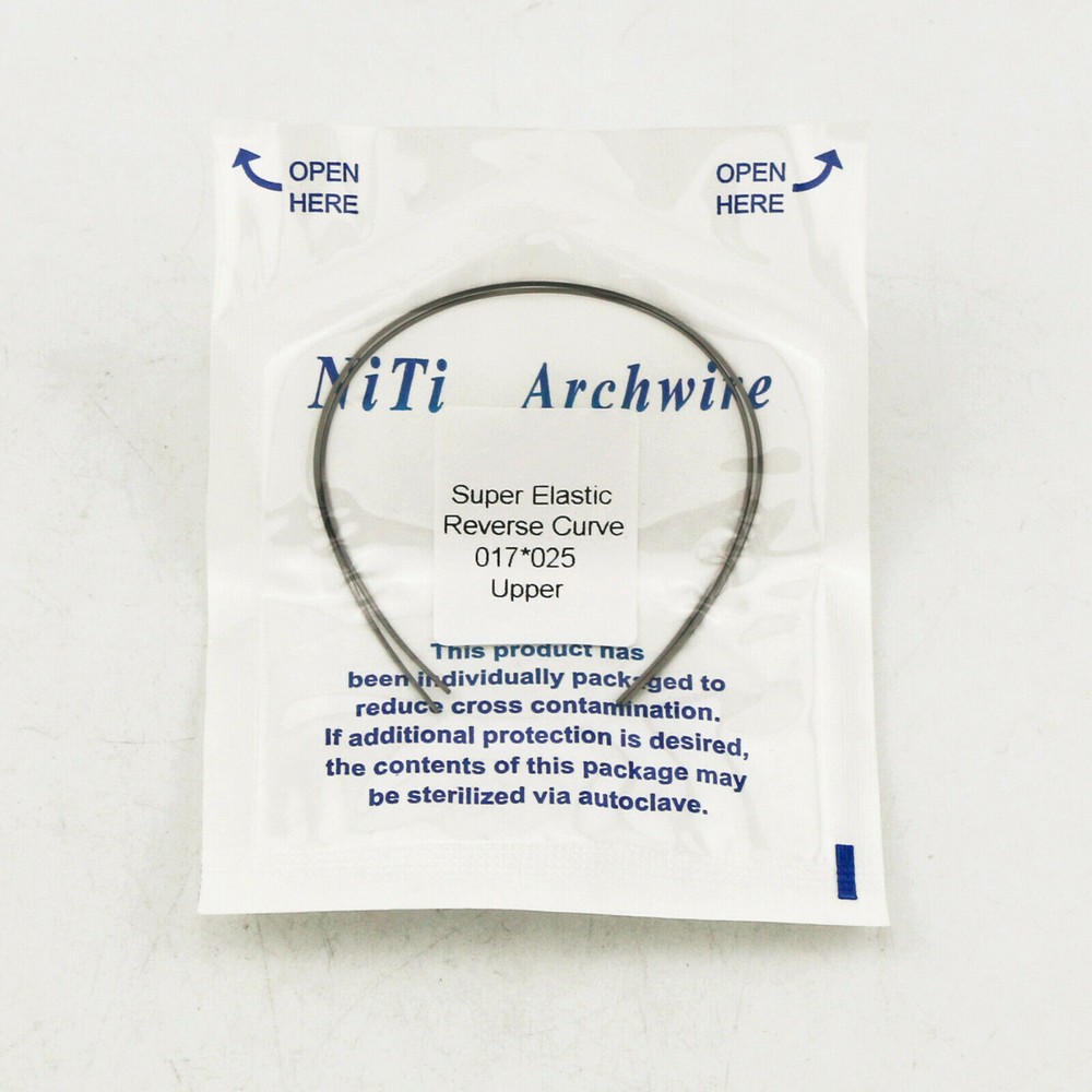 Dental Orthodontic Arch Wire Niti Super Elastic Reverse Curve Rectangular/Round