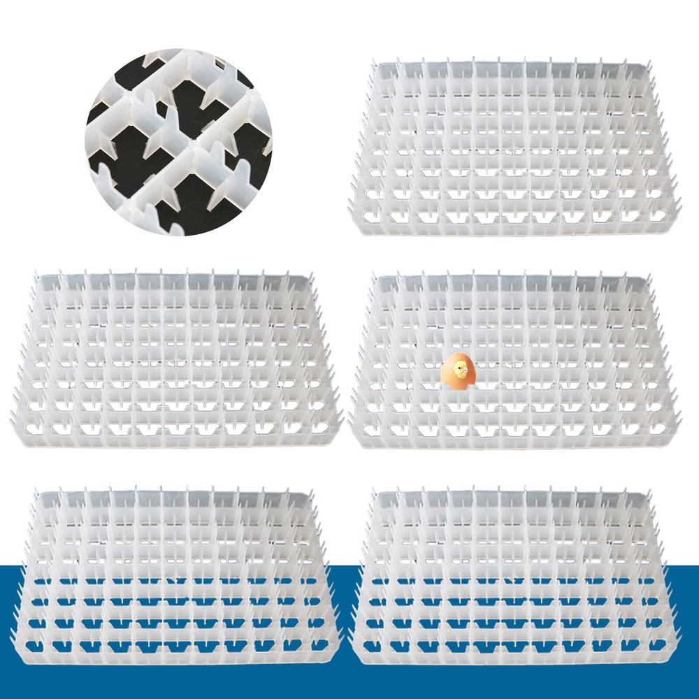 5*Egg Hatching Incubator Trays Chicken Pheasant Duck 88 Egg Plastic Holder