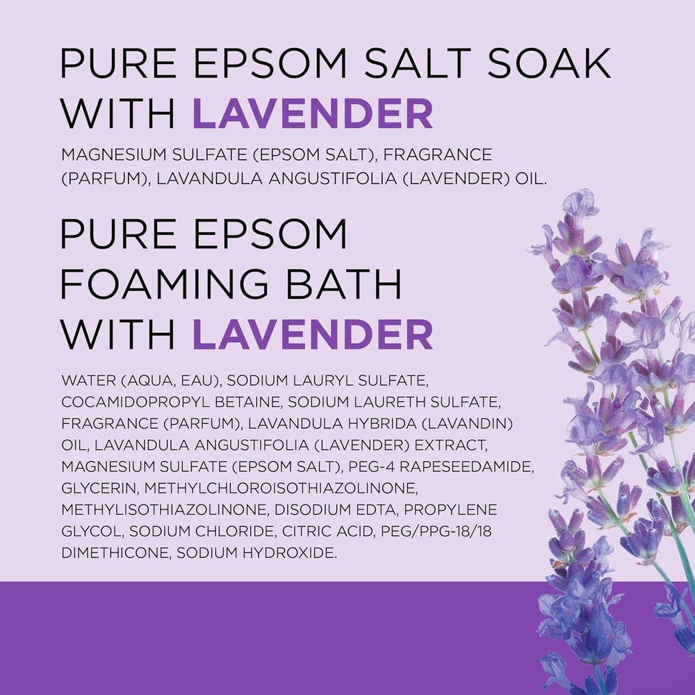 Dr. Teal's Epsom Salt Soaking Solution and Foaming Bath with Pure Epsom Salt ...