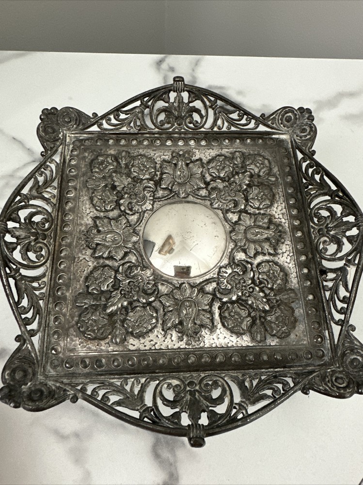 Tufts Boston Antique Quadruple Plate Tray