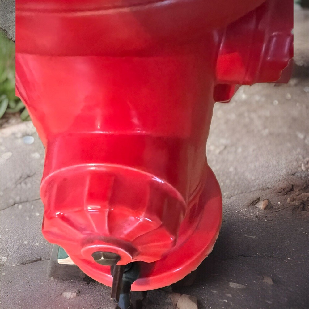 Handmade Ceramic fire hydrant Hollow, 11 in Tall 5 in Wide
