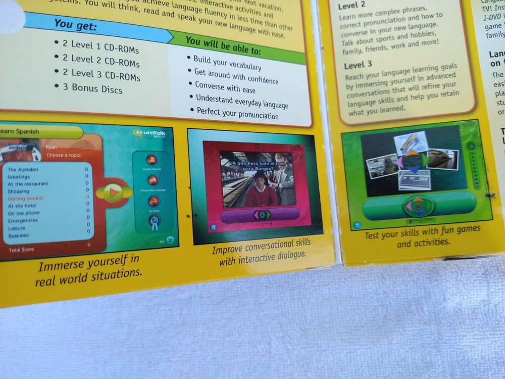 Instant Immersion Spanish Language Learning Program. Topics. New in box