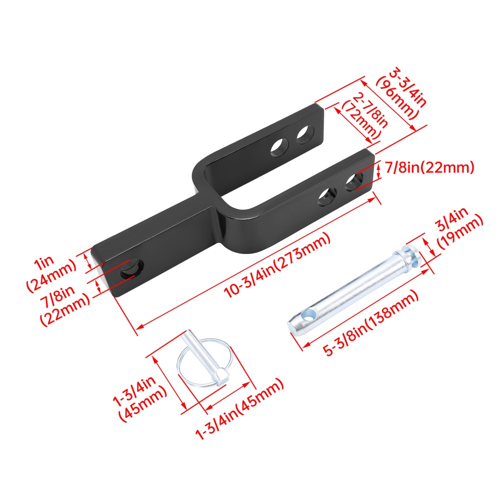 3 Point Versatile Quick Hitch Adapter Bracket Fit for Category 1 Quick Hitch