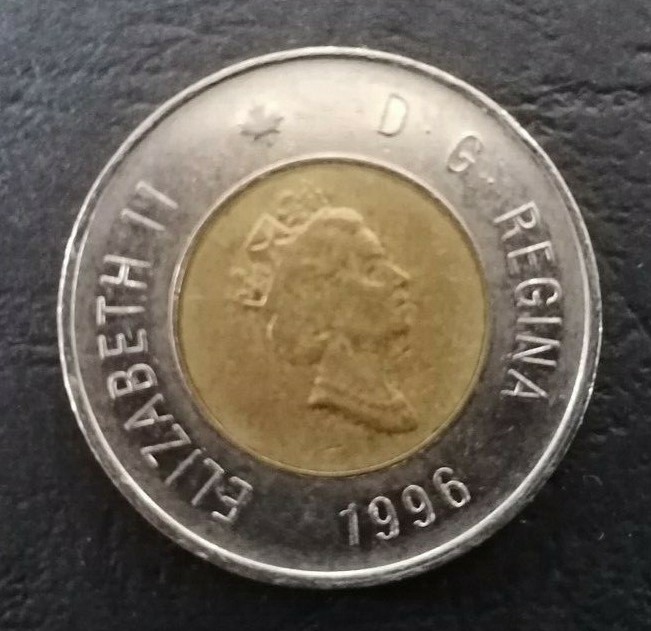 CANADA 1996 COIN , 2 DOLLAR , VF