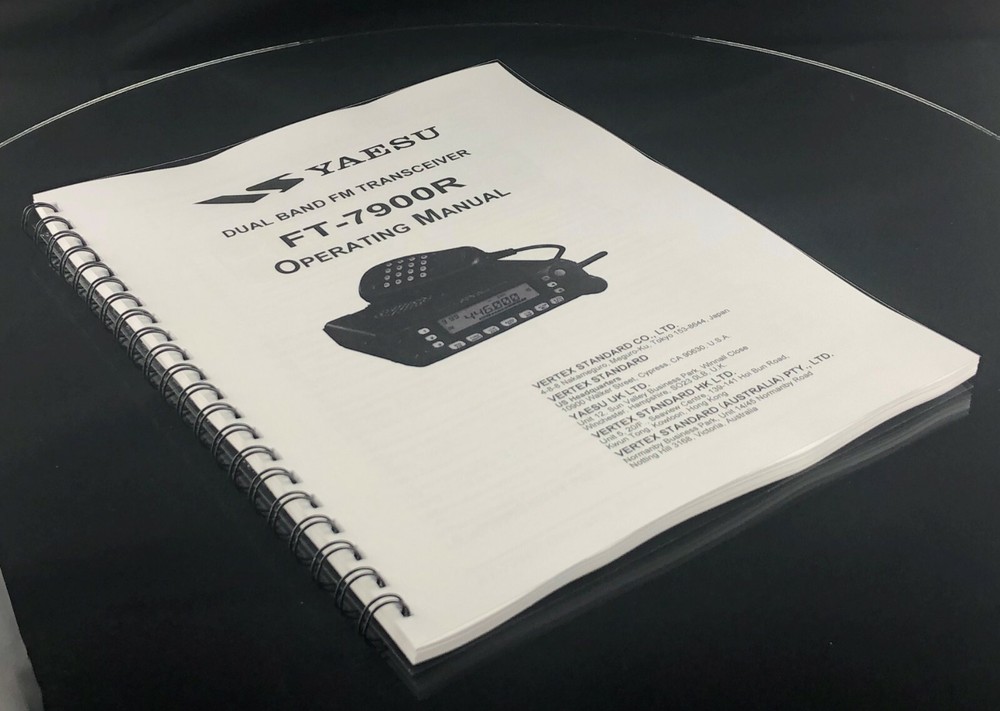 Yaesu FT-7900R Transceiver Instruction Manual Operating Guide Coil Bound