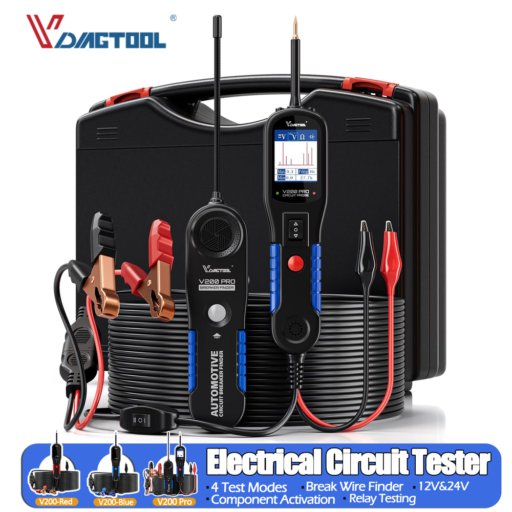 VDIAGTOOL Auto PowerScan Circuit Tester Electrical Diagnostic Power Probe 12/24V