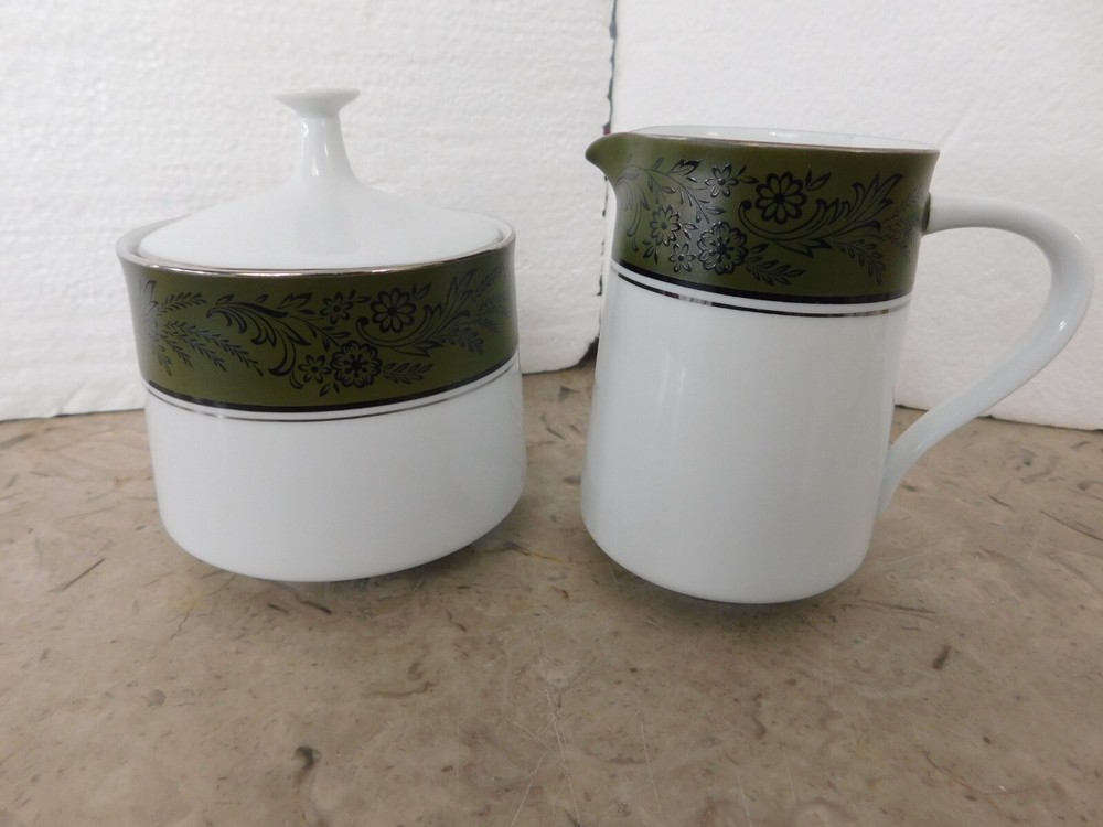 Noritake Walden Creamer and Sugar Bowl