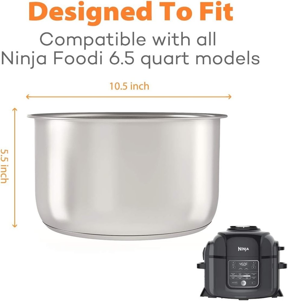 Stainless Steel Inner Pot Replacement Insert Liner Accessory Compatible