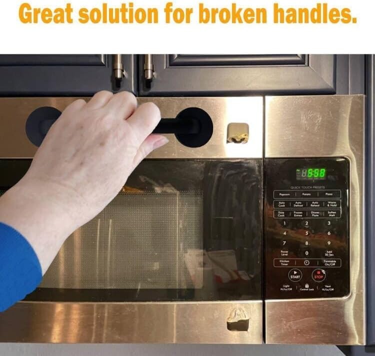 Magnetic Refrigerator Door Handle, Super Strong Magnets Handles Pulls, Black