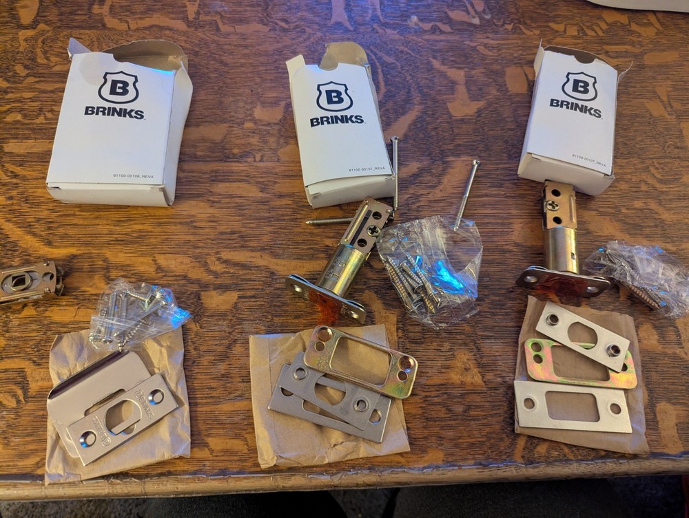 3 Brinks Deadbolt Latch Mechanisms New In Boxes