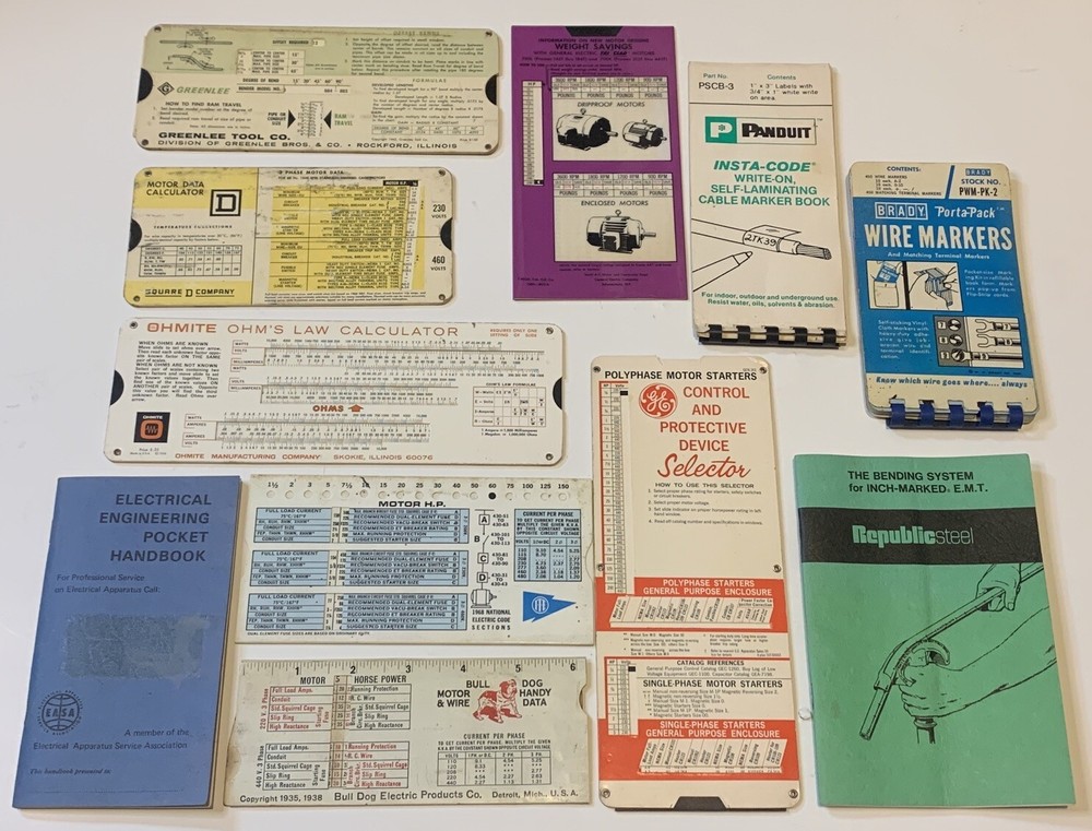 Vintage Electrical Design Engineering Slide Calculator Nomograph for Motors Load