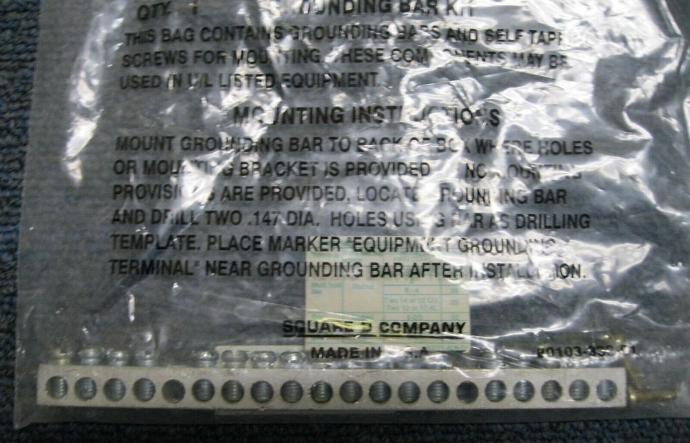 Square D 80103-026-52 Grounding Kit
