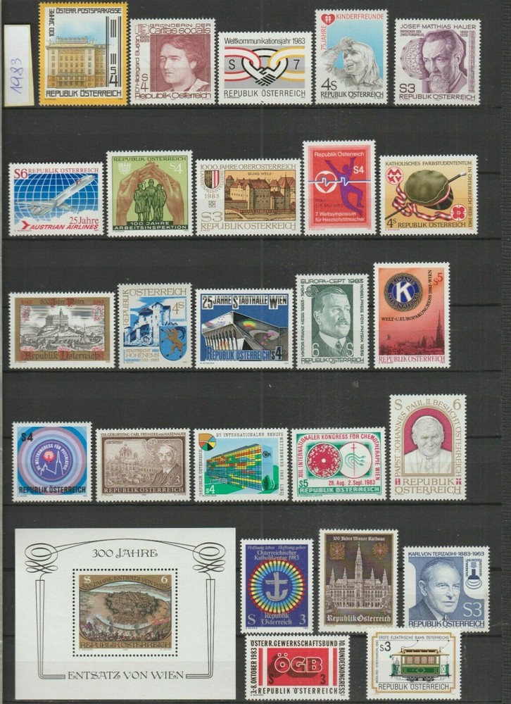 AUSTRIA - 1981 to 1985 - MINT/NH