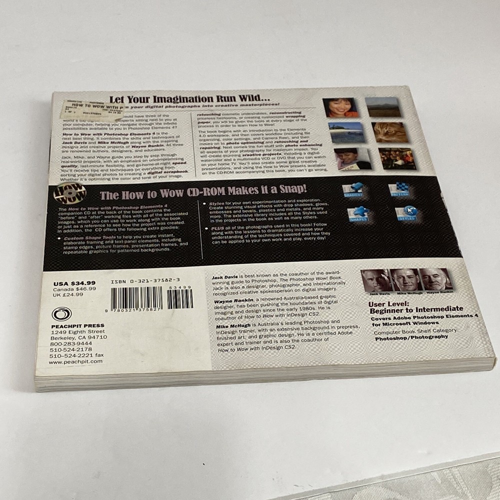 Adobe Photoshop Elements 7 Software Edit Enhance Create Share For PC With BOOK!