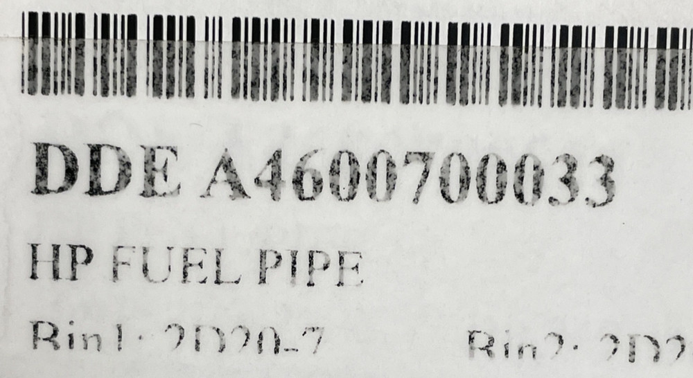 DDE A4600700033 DETROIT FUEL PIPE