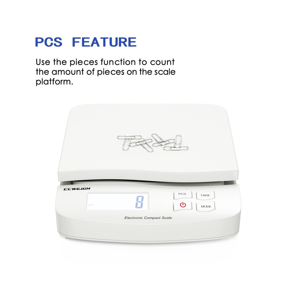 Digital Postal Scale 30kg 6 Units Conversion Large LCD Display for Packages