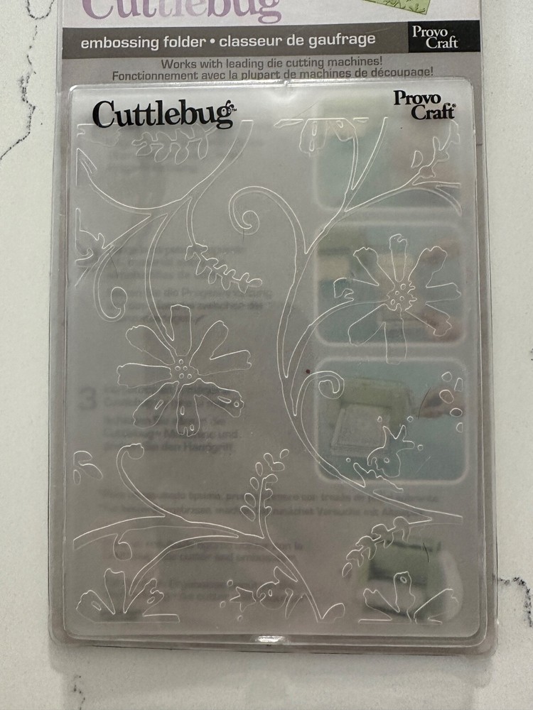 Provo Craft Cuttlebug Stylized Embossing Flower Folder By David Walker Scrapbook