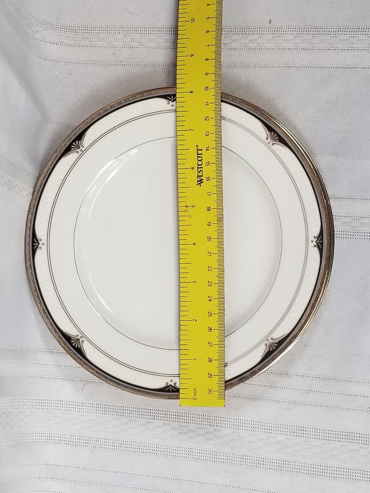 2 Mikasa Silver Shells Salad Plates