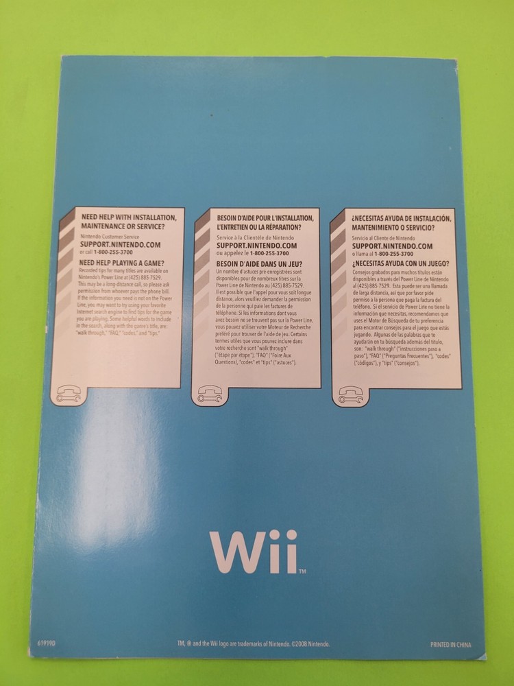 ¤ Wii Quick Setup Installation ¤ Manual Instruction Booklet Guide Authentic