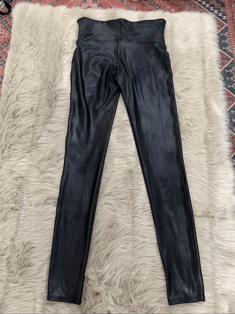 SPANX Faux Leather Leggings Black Medium