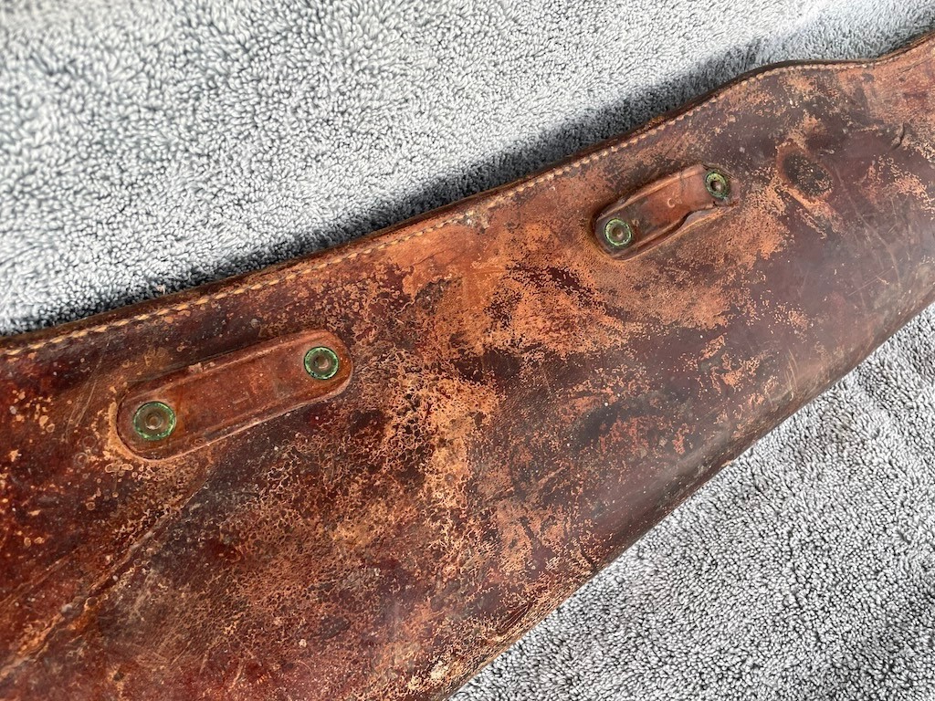 ORIGINAL WWII US ARMY M1 GARAND RIFLE LEATHER CARRY SCABBARD BOYT 1942 WW2 USMC