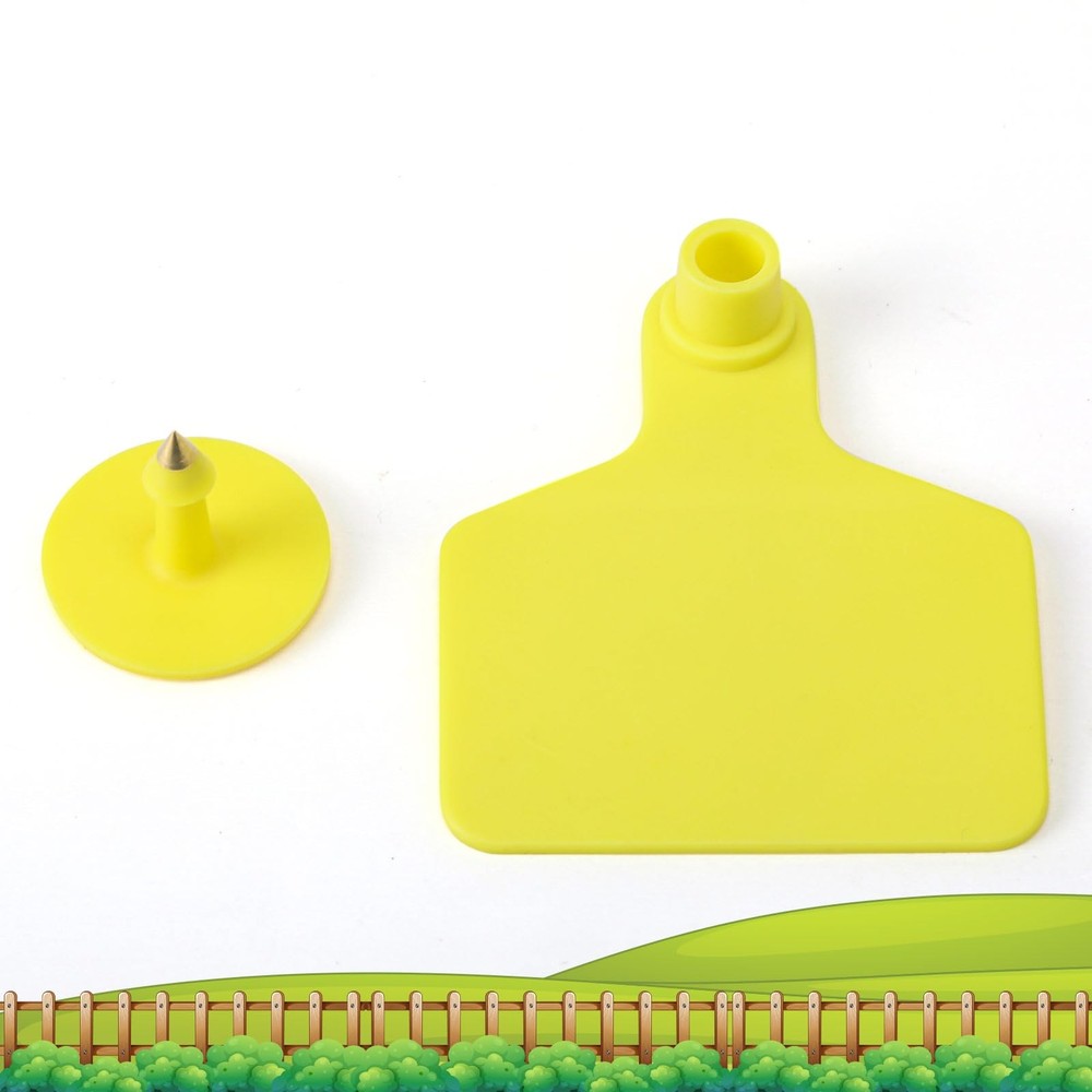 200 Pcs Blank Cattle Ear Tags Large Plastic Precision Animal Identification B...