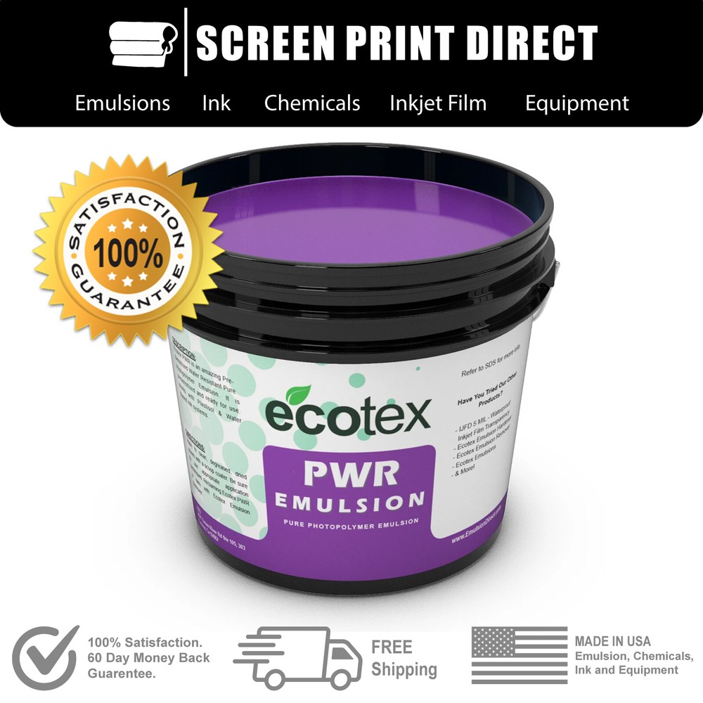 Ecotex® PWR - Pre-Sensitized Water Resistant Screen Printing Emulsion