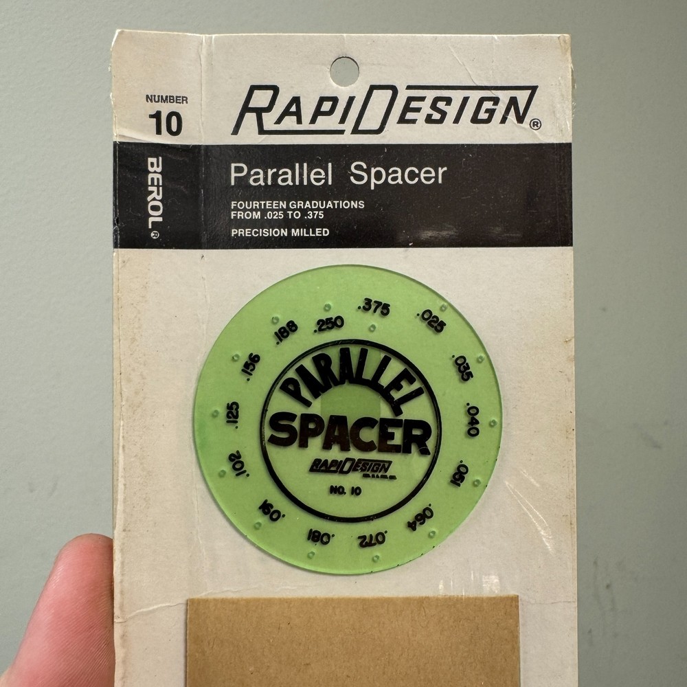Vintage BEROL RapiDesign No. 10 Parallel Spacer Template NEW / SEALED