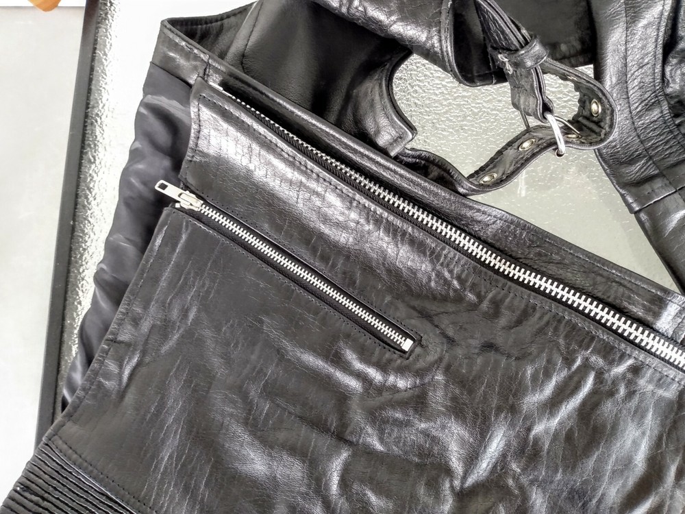 XELEMENT LEATHER MOTORCYCLE CHAPS • SIZE 40R