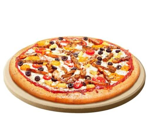 Round Pizza Baking Stone 9" Diameter, White Round, Cream