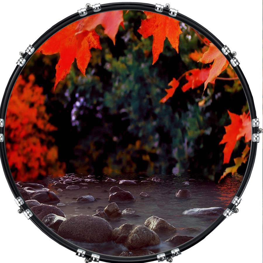 20" Custom Bass Kick Drum Front Head Graphical Graphic Maple River