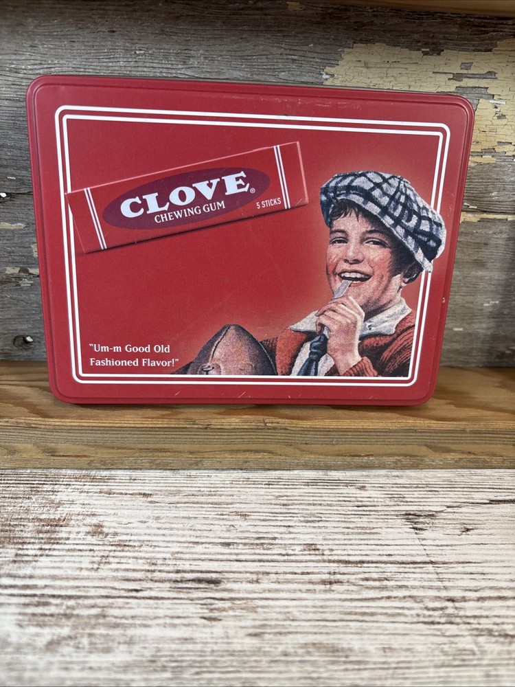 Red Clove Chewing Gum (empty Tin) Some Small Denting On One End And Side.