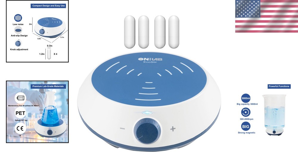Versatile Magnetic Stirrer 3000ml with Stepless Speed Control & Quiet Operation
