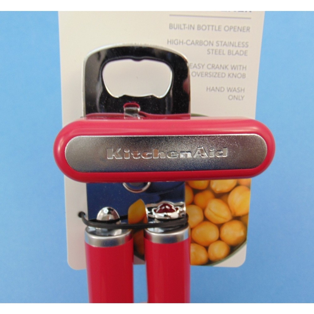 KitchenAid Multi-Function Manual Can & Bottle Opener Ergonomic Handle Pink