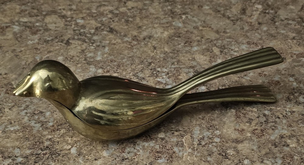 Vintage Decorative Solid Brass Bird Shape Nutcracker
