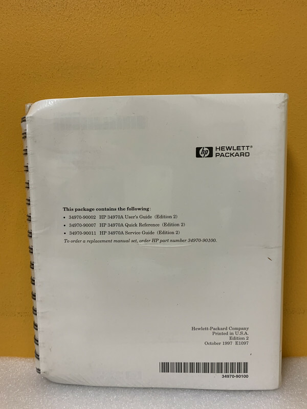 HP 34970-90100 34970A Data Acquisition/Switch Unit User's Guide