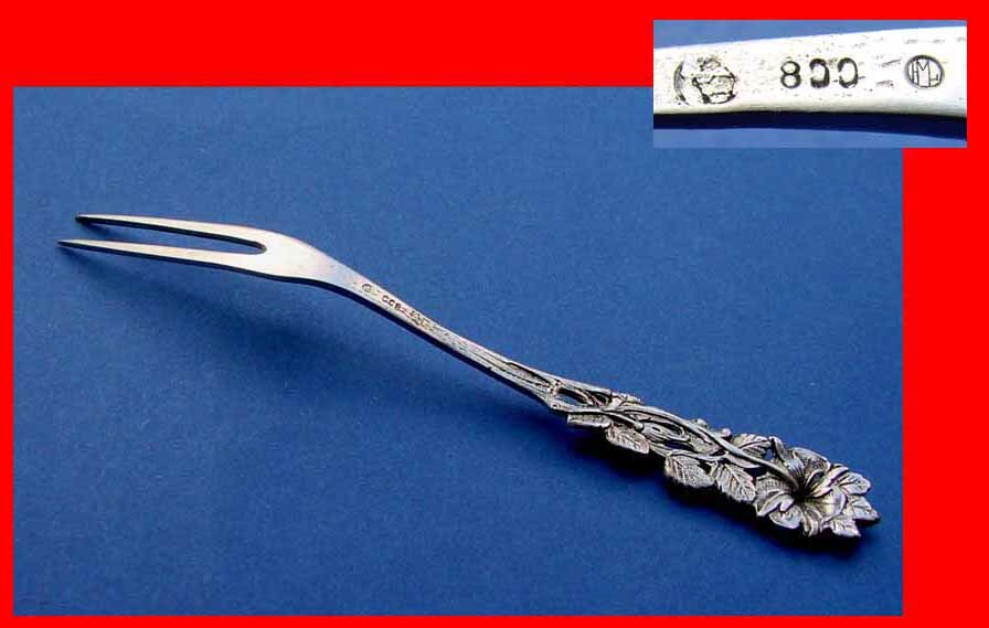 Serving Fork, Rose, Hugo Müller, 800 Silver B709