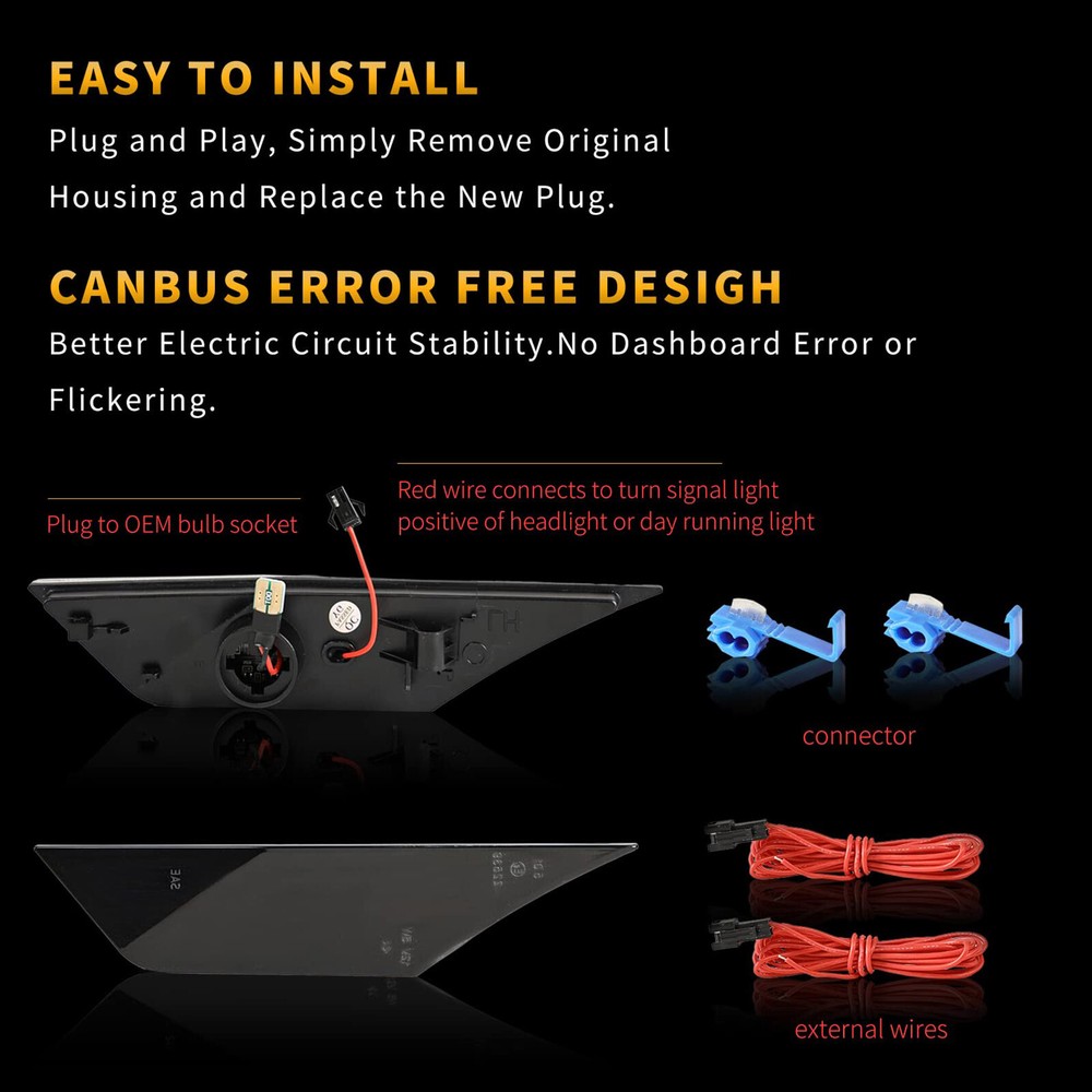 Switchback Side Marker Front Bumper DRL Light for Honda Civic 2016- 2021 Civic