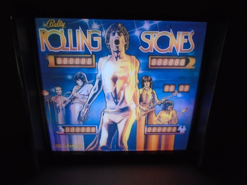 Bally Rolling Stones Pinball Head LED Display light box