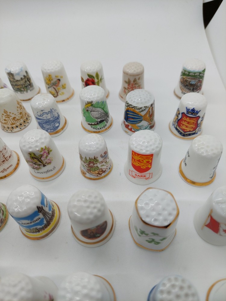 Massive bundle of 50 vintage thimbles
