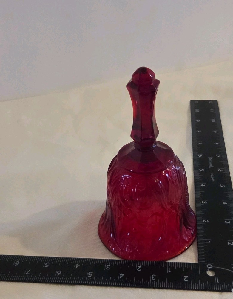 Vtg L.E. Smith Ruby Red 40th Anniversary Bell 6 1/4"