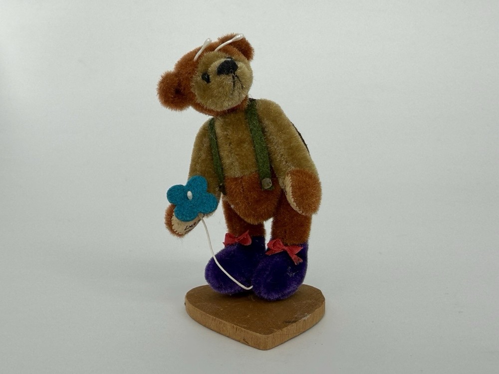 Handmade Miniature Bear Bug Flower Signed “FIGIS” by Sally Lambert