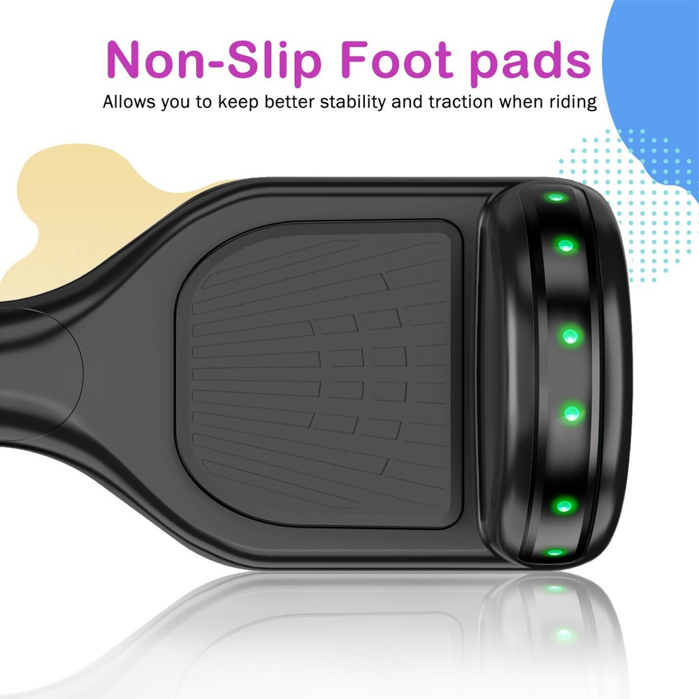 Electric Hoverboard Bluetooth Speaker Light-Up Wheels Self-Balancing 7.5Mph