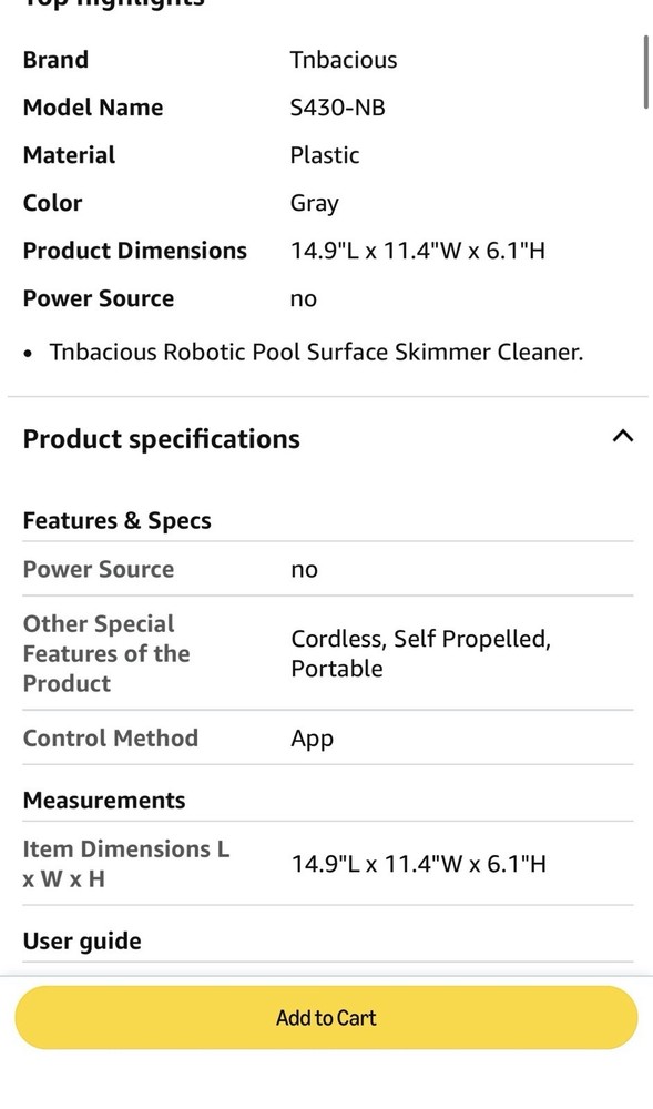 Solar Robotic Pool Surface Skimmer Cleaner