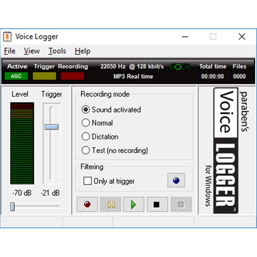 Voicelogger Remote Audio Monitoring Software for Windows Computers