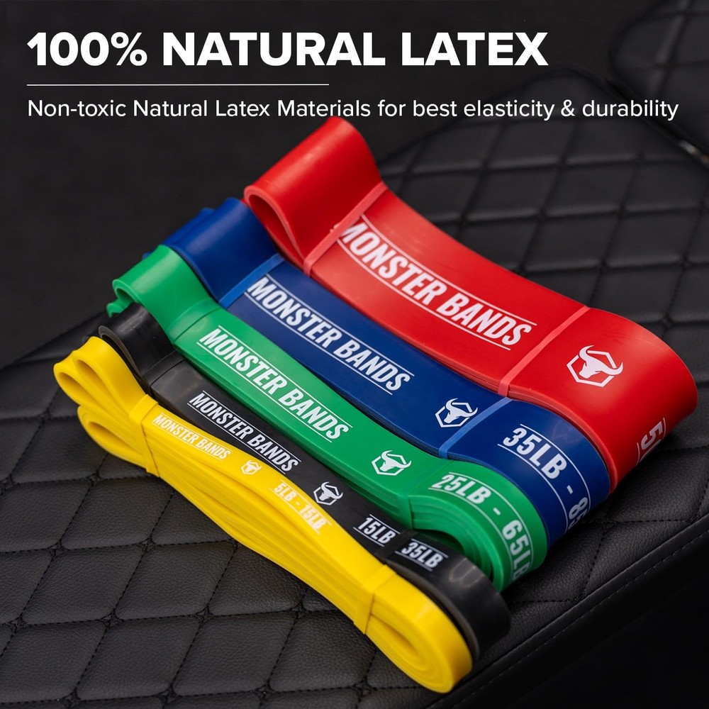 Pull Up Bands, Resistance Bands (Set of 5) – Pull Up Assistance Bands Set – E...