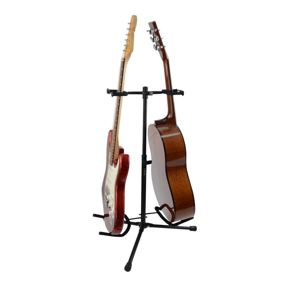 Frameworks Adjustable Double Guitar Stand, Holds Two Electric or Acoustic Gui...